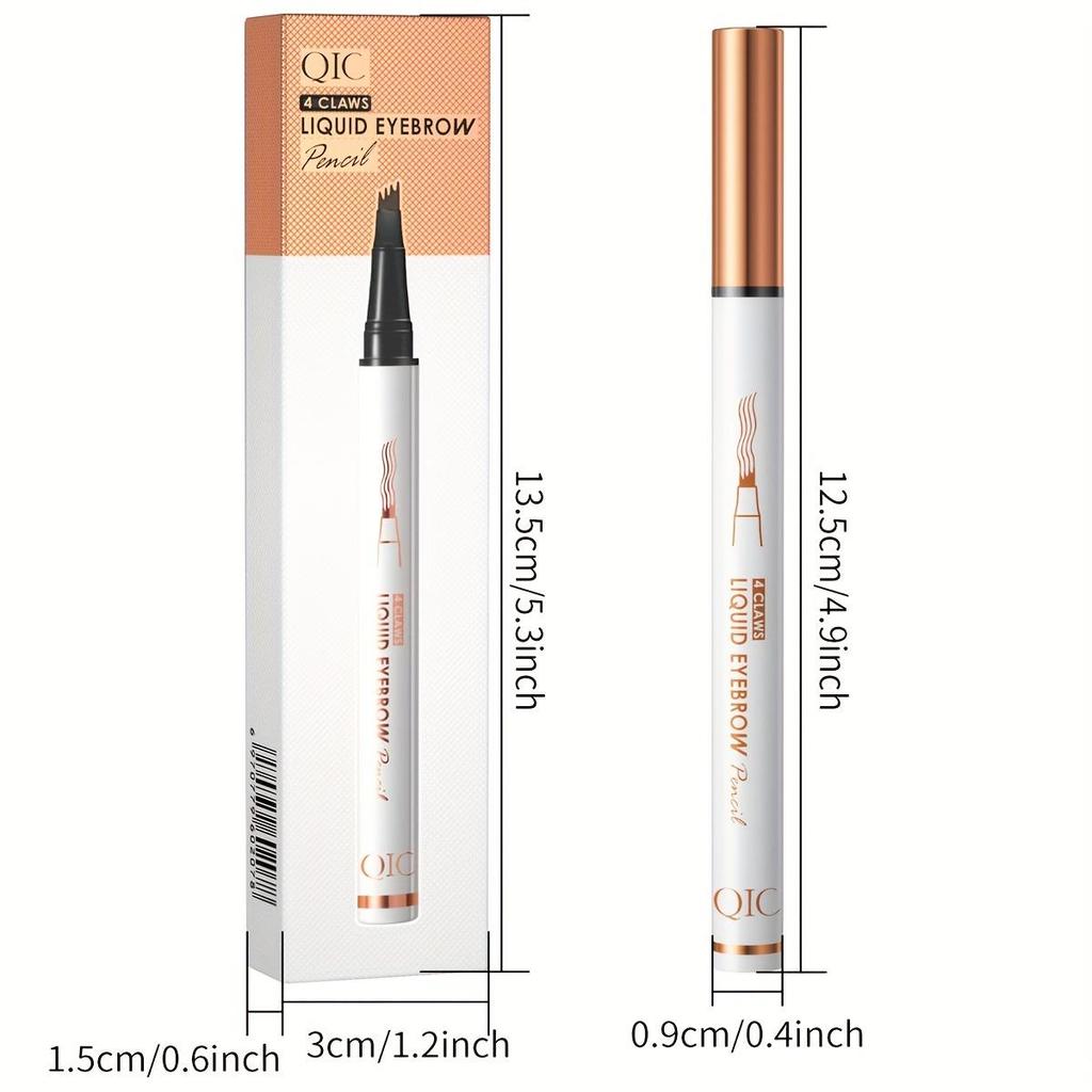 Жидкий карандаш для бровей с четырьмя зубцами, водостойкий, не размазывается, стойкий макияж, не оставляет следов, карандаш для бровей с гравировкой