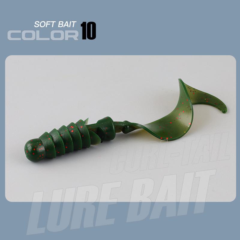 Большая волна, кудрявый хвост, мягкая приманка для окуня и мандаринки