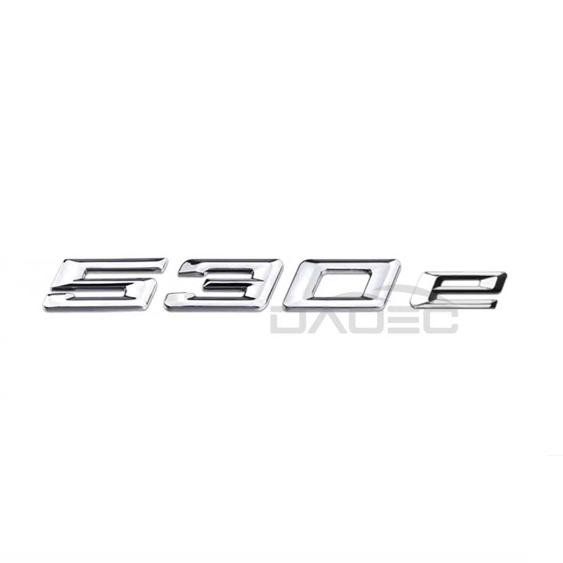 Car Trunk Chrome Letters Badge Emblem Decals Sticker For BMW 5 Series 520e 525e 528e 530e 540e 545e 550e E39 E60 E61 F10 F11 G30