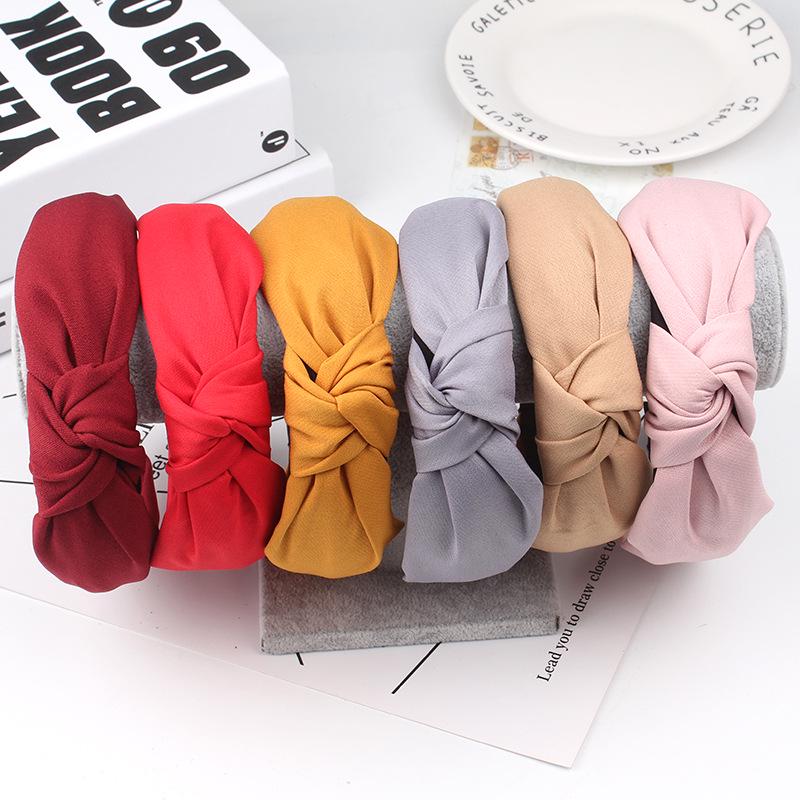 Hair Headband Bow Knot Hairband Women Hair Head Hoop Simple Sweet Girls