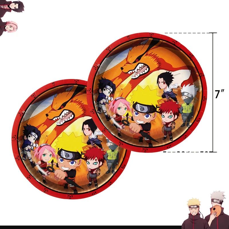 Наруто Декорации Мультяшные День Рождения Деко Повязка на Голову Подарки для Гостей Рюкзак Постер Одноразовая Посуда для Вечеринки Скатерть Тарелки Стаканы