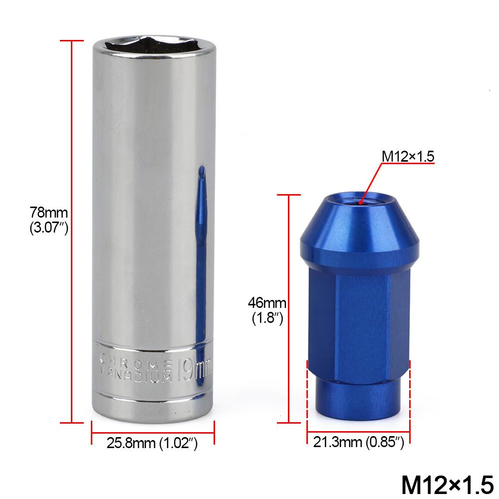 20PCS Iron colorful Car Modification Wheel Nuts Lug Nuts Bolts M12x1.5 M12x1.25 M14x1.5