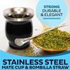 Набор тыквы Yerba Mate, чашка для чая Mate с двойными стенками из нержавеющей стали и набор Bombilla