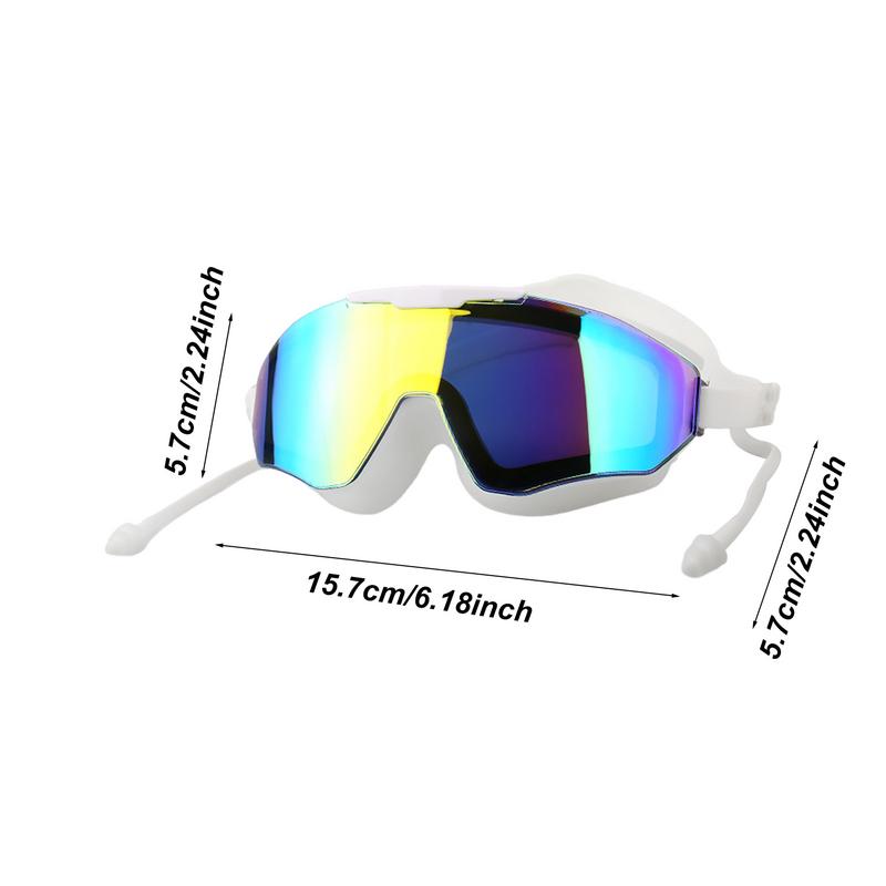 Очки для плавания в бассейне с защитой от запотевания, очки для плавания в бассейне с защитой от запотевания и ультрафиолета, широкий обзор, не протекает, очки с полной защитой, дополнительный слой силикона для плавания