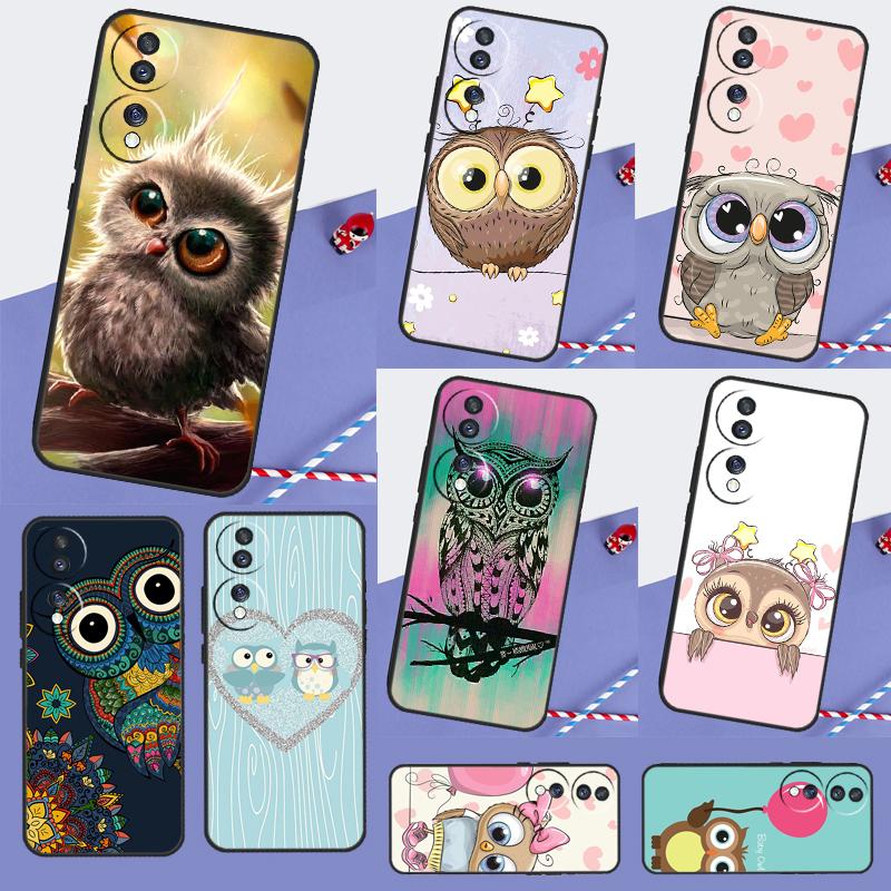 Cute Cartoon Owl Case For Honor 200 Pro 50 70 90 X8a X9a X8 X9 X8b X9c X9b Honor Magic 7 5 6 Pro Lite Cover