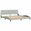 VidaXL Bed Frames with LED Lights, Upholstered Bed with Slat Base, Double Bed, Adult Bed, Modern, Light Grey 3213799