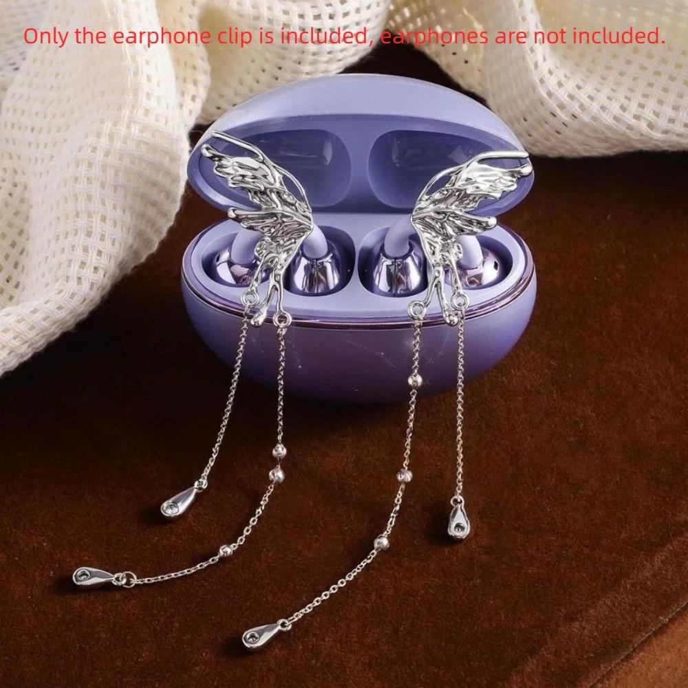 Creative Butterfly Earphone Clips Artificial Crystals Earphone Decorations  Personal Accessories