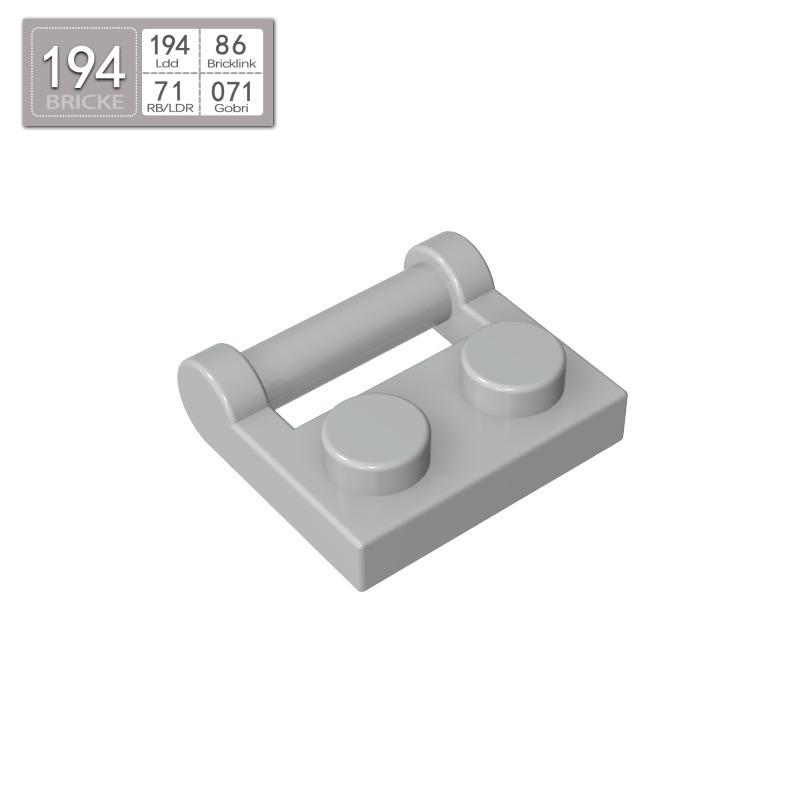 BRICKE 1x2 Hinge Plate with Side Handle, Compatible with LEGO 48336 MOC Blocks