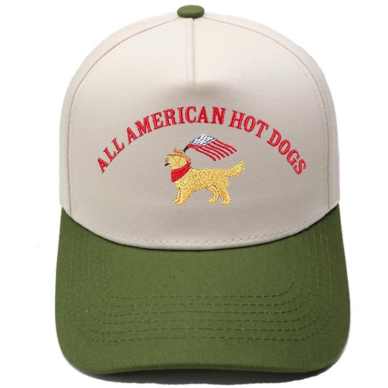 ALL MAERICAN DOGS Truck driver hat dog embroidery color matching baseball cap men's and women's casual hat