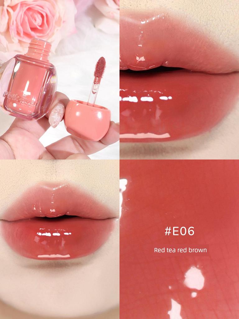 Official Genuine Product! Pink Bear Little Bulb Essence Honey Tinted 2.0 Mirror Lip Glaze Water Gloss Lip Gloss