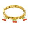Red Oil Drop Pendant Bangle Stainless Steel Wrist Jewelry New Square Round Bangle