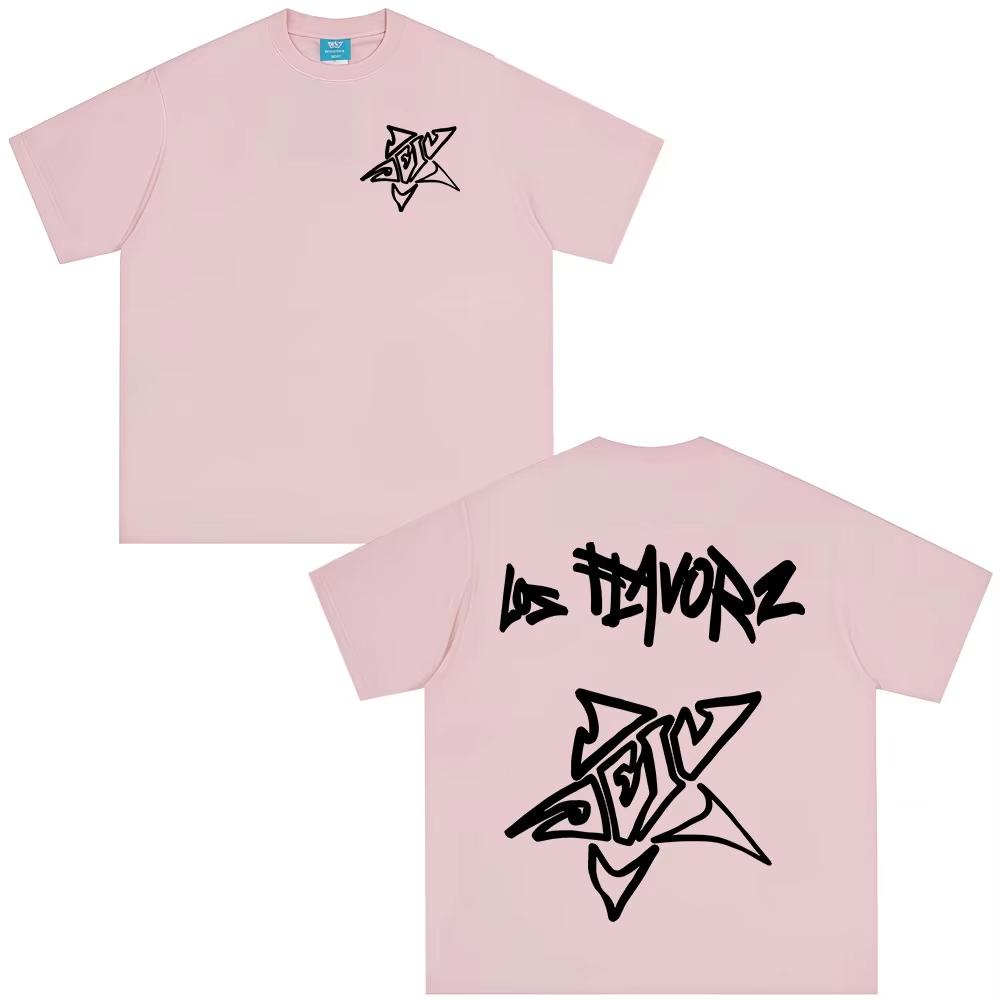 Rapper Dei V Los Flavorz 2026 Album TShirts Unisex Unisex Clothing Hip Hop Short Sleeve TShirt Casual Oversized Streetwear Tees