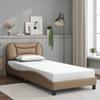 VidaXL Bed Frames Without Mattress Hvar, Upholstered Bed, Slat Base, Single Bed, Adult Bedroom Bed 3207971