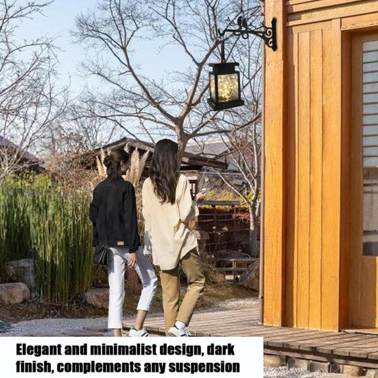 Настенная вешалка для растений, настенный крючок с металлическим покрытием, устойчивый к ржавчине, внутренний и наружный кронштейн для подвешивания растений, фонарь с колокольчиком, кормушка для птиц