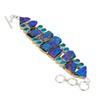 Blue Titanium Druzy, Blue Topaz Gemstone Handmade 925 Sterling Silver Bracelet 925 Stamped Bracelet Handicrafted Jewelry