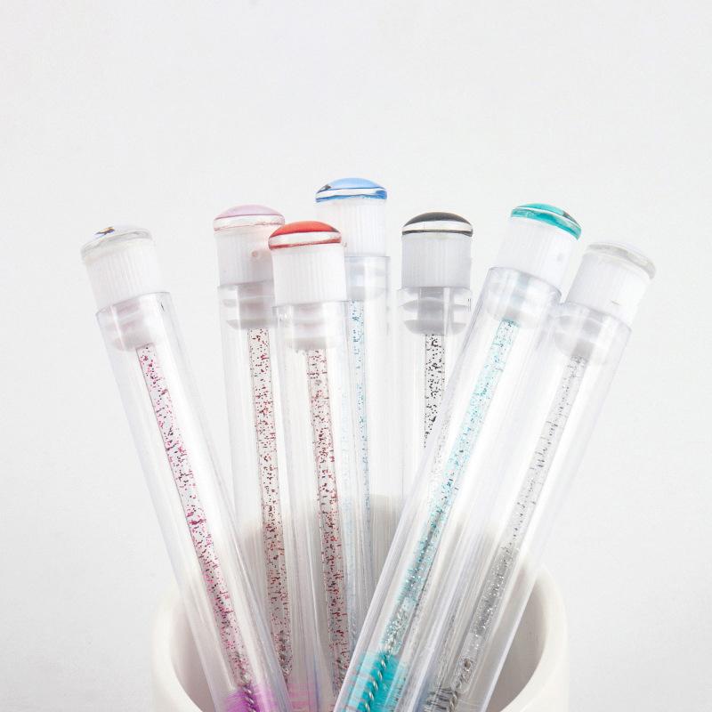 Туба для кисти для ресниц с помпоном, кисть для макияжа для наращивания ресниц, пылезащитная, расческа для бровей, инструменты для красоты