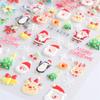 5D Nail Art Stickers Embossed Snowflake Snowman Bird Pattern Christmas Nail Stickers Nail Art Decor Decals