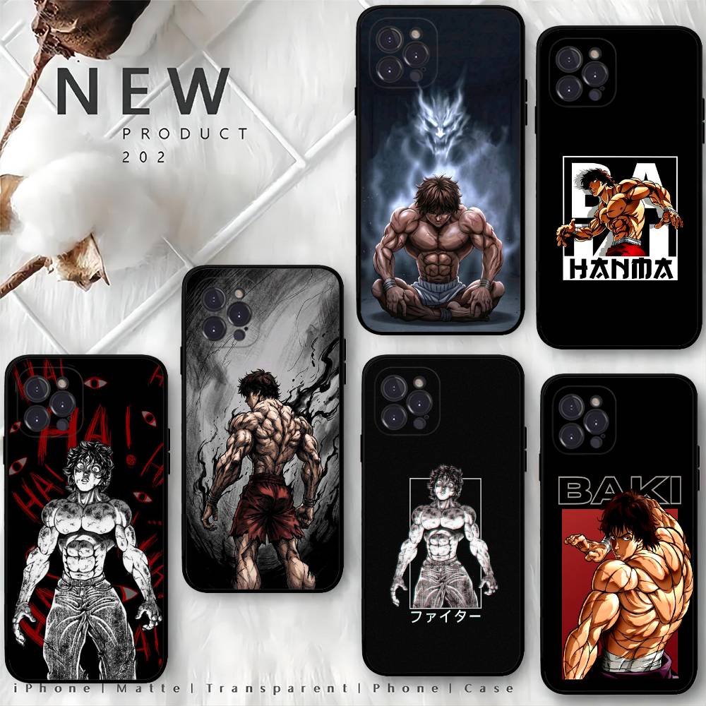 Крутой B-Baki HanmaS Для iphone 17 16 15 14 11 12 13 Pro Max Plus Чехол Милый Арт Чехол для Телефона