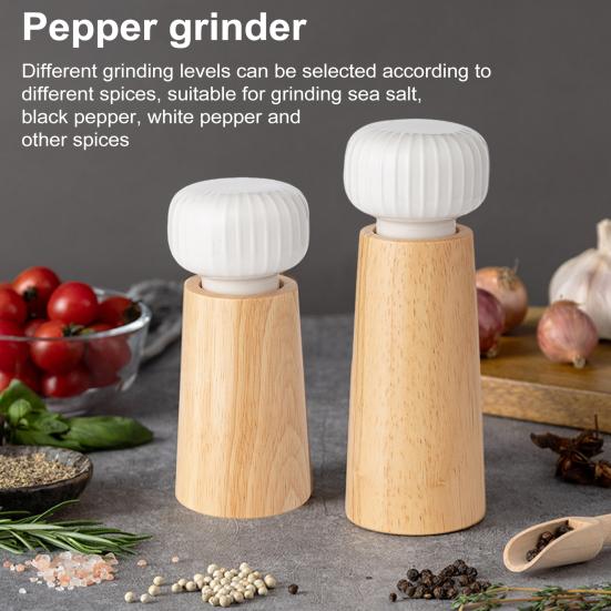 Деревянная мельница для перца Yousheng, ручная мельница для соли и перца, регулируемая крупнозернистая мельница, многоразовая мельница для соли и перца с керамической крышкой