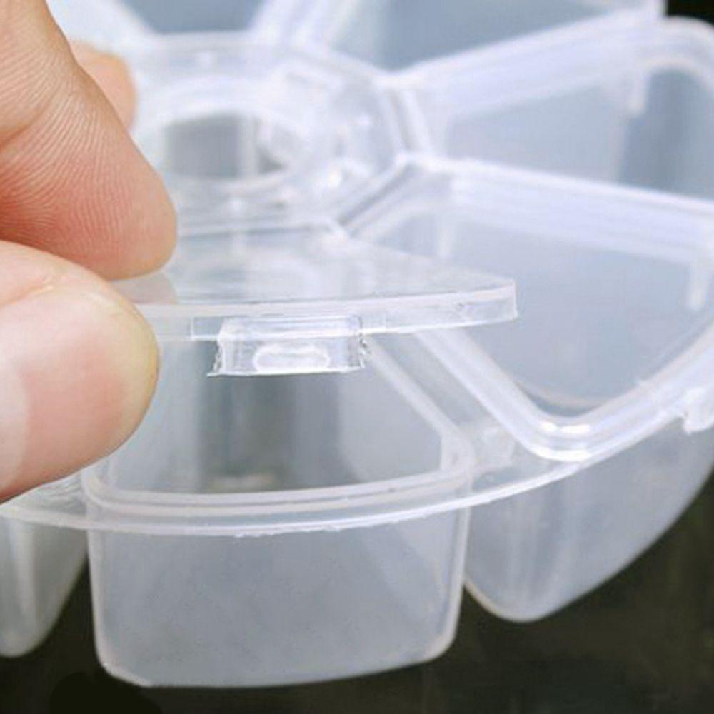 Fashion Organizer Transparent 8 Grids Nail Art Rhinestones Case Empty Storage Box Jewelry Container