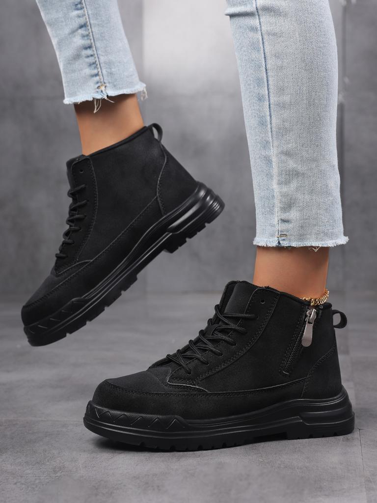 Женские кроссовки Весна Новые Кожа Нескользящие Круглый носок Женская обувь Повседневная женская обувь