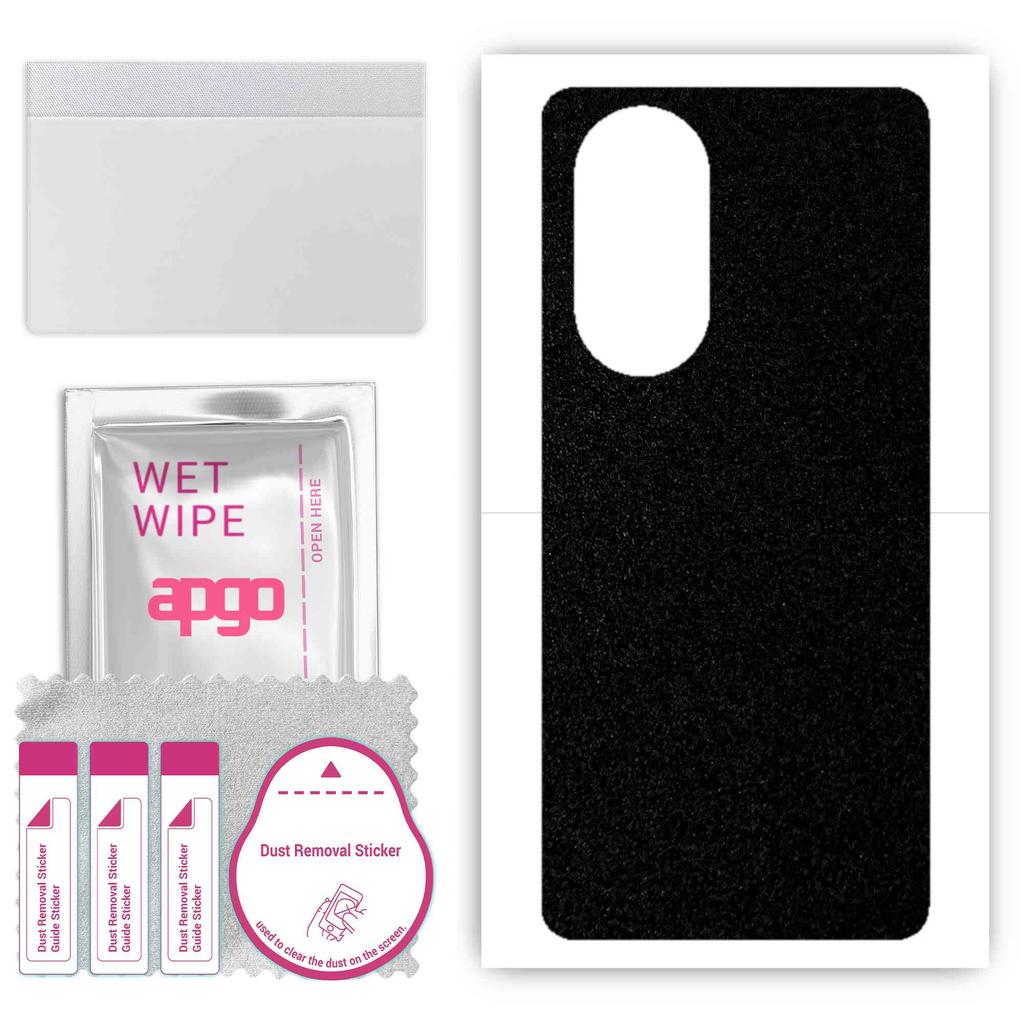 apgo Protective Skin Sticker for the Back Compatible with Honor 50 Pro, Wrap Film, Foil, Vinyl - Pattern Matte Black