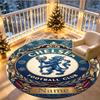 Custom Name Personalized Chelsea Football Club Print Round Rug, Versatile Home Decor Carpet, for Playroom, Apartment, Balcony, Entryway, Hallway Gift