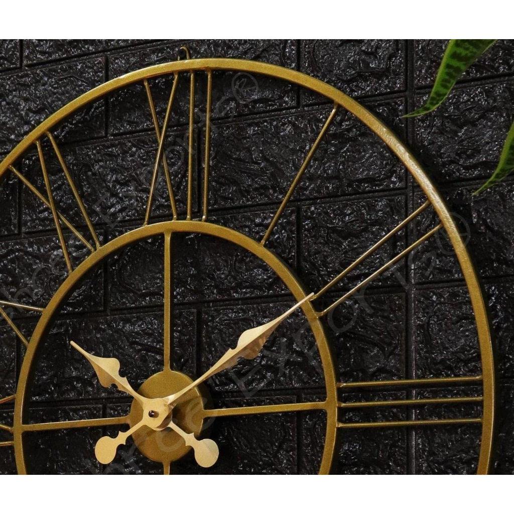 Часы Золотые Большие Настенные Часы/Гарантия Один Год / 9061-24, Железо, ?5Ш x 60В сантиметров, Аналоговый