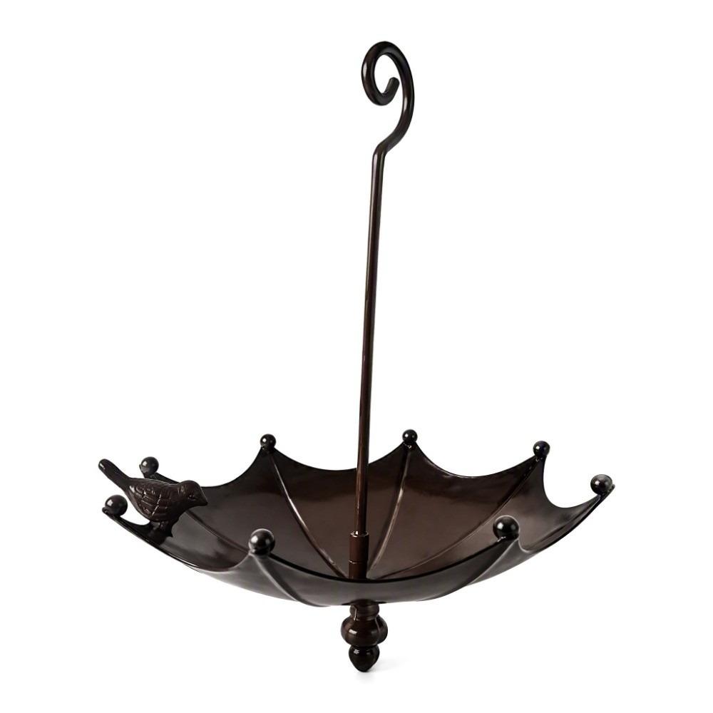 Umbrella Shape Umbrella Bird Feeder Metal Construction Garden Bird Feeder Outdoor Garden