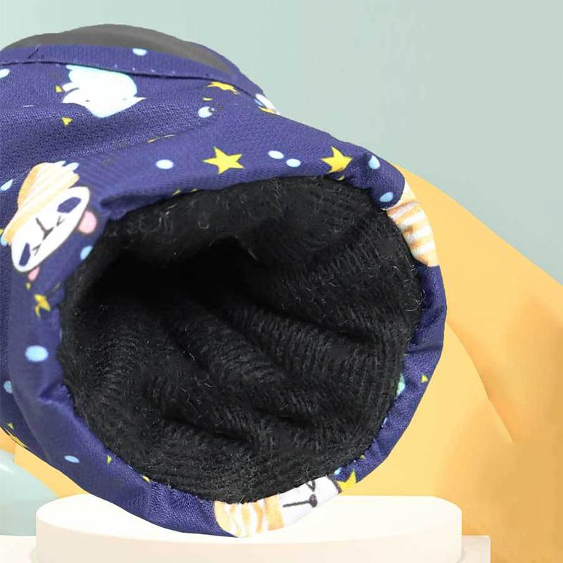 Cartoon Baby Winter Gloves Thicken Waterproof Kids Anti-Slip Skiing Gloves Outdoor Warm Snow Children Mittens for Girls Boys 1-6Y