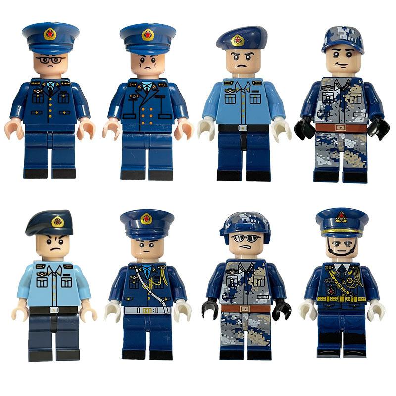 Море, Суша и Воздух Куклы из строительных блоков Китайские современные военные куклы Сборные Развивающие игрушки для мальчиков