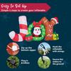 Joyfy 8 ft Long Christmas Inflatable Decoration Blow Up Joy with Santa Build-in LEDs for Christmas Outdoor Inflatable Decoration