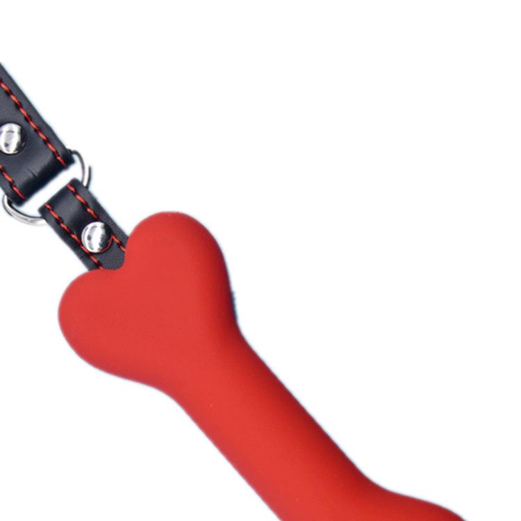 Silicone Dog Bone Mouth Gag for Erotic Tease and Foreplay - Unisex Adult Toy