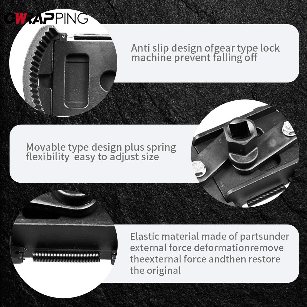 Ключ для масляного фильтра автомобиля Фильтр 60-80 мм Регулируемые ключи для фильтра Съемник Сталь Топливо Литье Двухлапый Разборка для Автоаксессуаров