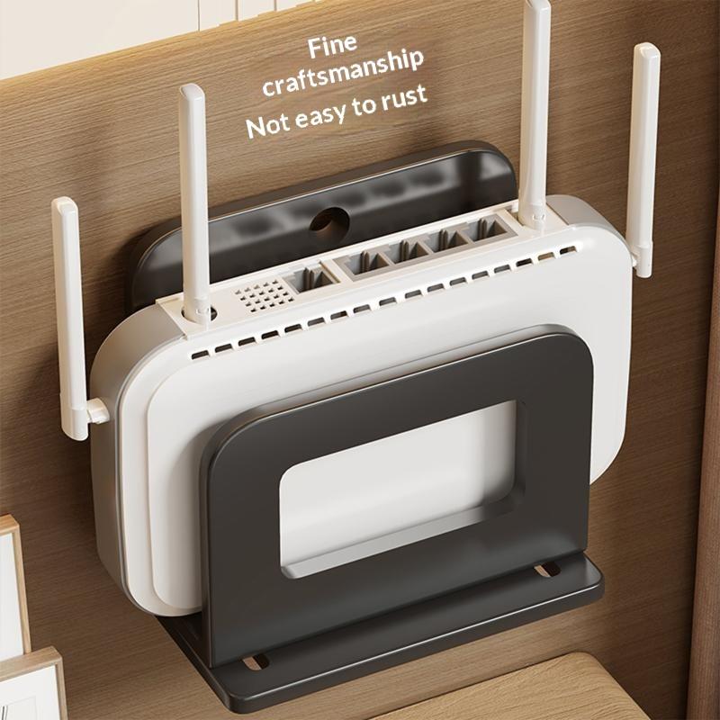 Universal Adjustable Wall Mount Bracket Strong Adhesive for Router Modem TV Box WiFi Device Easy Install Space Saving