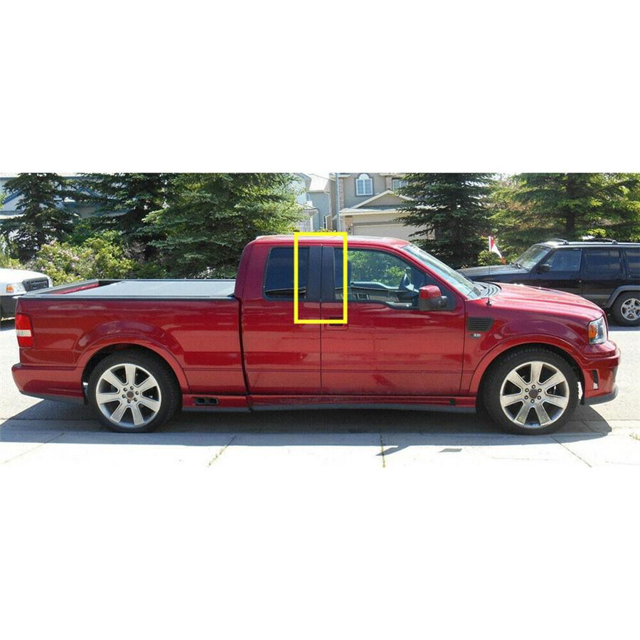 4 шт. Глянцевые черные накладки на стойки дверей и окон для Ford F150 Super Cab Crew 04-14