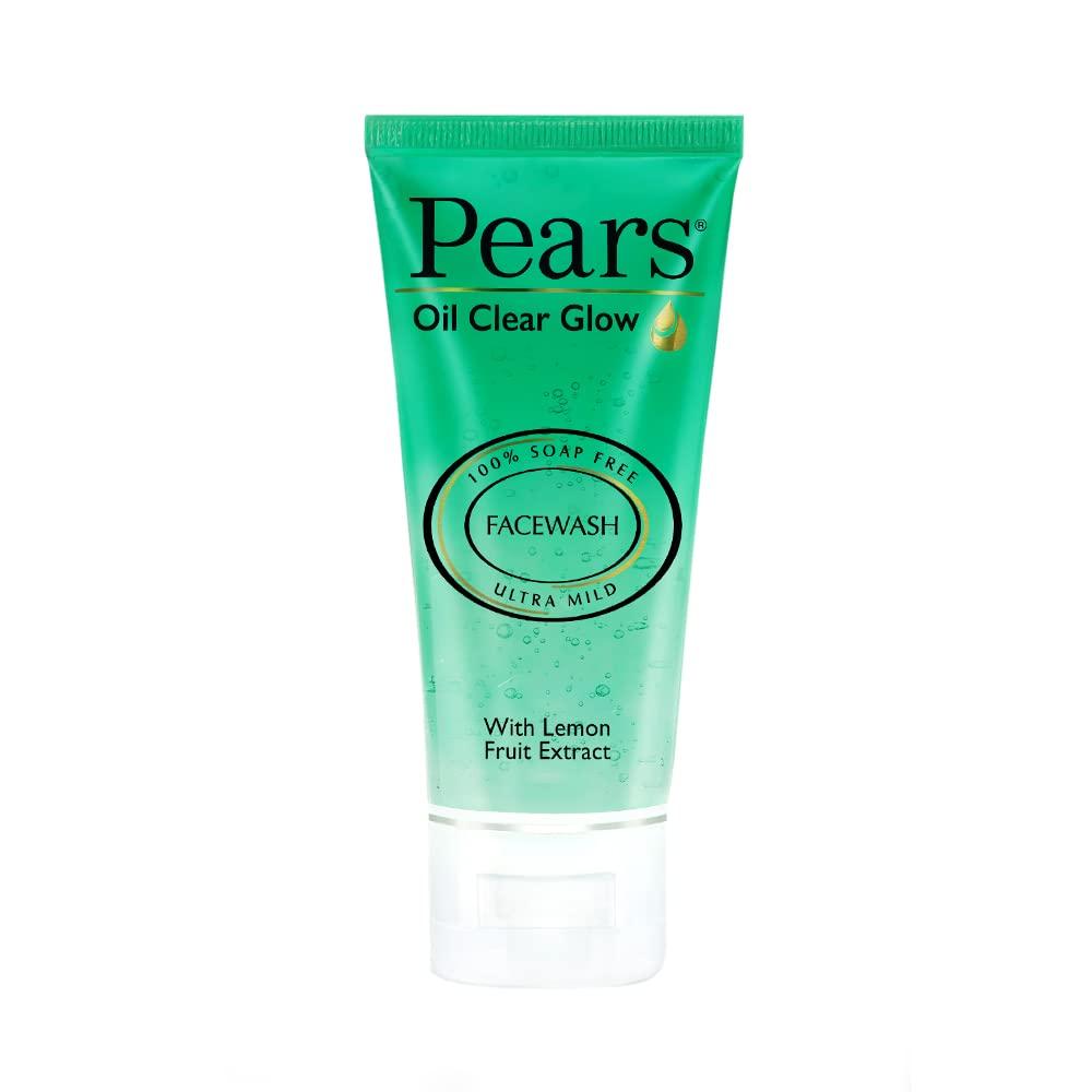 Pears Oil Clear Gentle Ultra Soft Ежедневное очищающее средство для умывания для безмасляного матового вида, pH-сбалансированный, 100% без мыла, чистый экстракт цветов лимона, 60 г