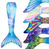 Новый Детский Костюм Русалки для Девочек Хвост Русалки Косплей Ребенок Взрослый Подарок на День Рождения Фантазийный Купальник Можно Добавить Моноласту