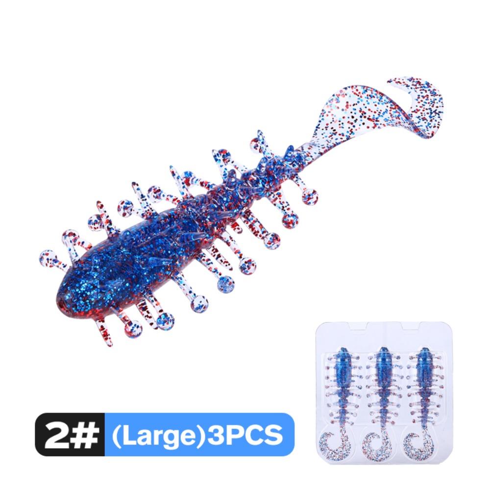 3/4Pcs 6.3cm/2g 11cm/8g Curl Tail Sea Cucumber Soft Bait Artificial Swimbaits Outdoor Fishing