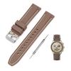 Jumpsunfun 20мм Ремешок для часов для Swatch x OMEGA Speedmaster Силиконовый ремешок для часов с быстросъемным механизмом Замена Коричневый и Светло-коричневый линии MoonSwatch,