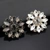 5pcs High-End Metal Diamond-Encrusted Coat Buttons Children'S Fur Buttons Mink Buttons Fashion Petal Rhinestone Buttons