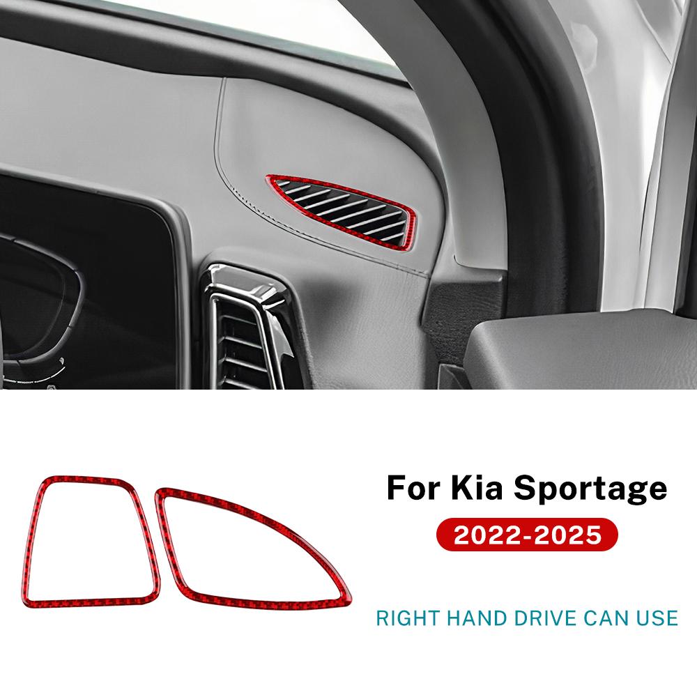 Настоящее мягкое углеволокно для KIA Sportage NQ5 2024 2025 LHD RHD Автомобильная рамка накладка на воздуховод Внутренние аксессуары