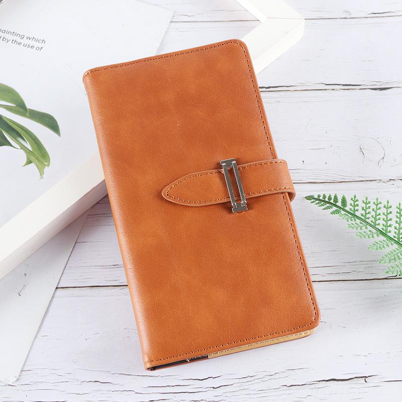 (можно выгравировать логотип) Карманный деловой блокнот формата А6, небольшой кожаный блокнот с пряжкой, студенческий дневник путешествий, справочник, книга записей встреч.