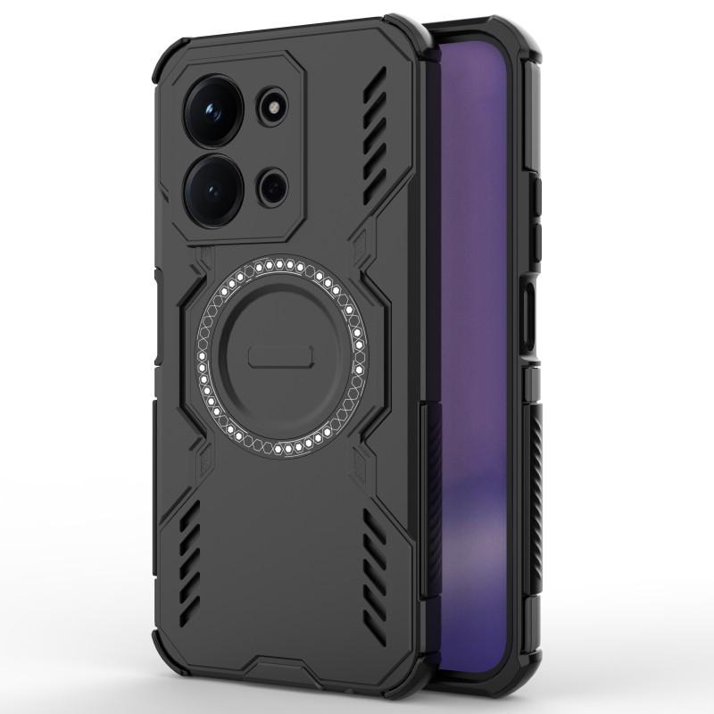 For Xiaomi Redmi 15C 4G (EU) (173mm)/Xiaomi Redmi 15C 5G (EU) (173mm) Magnetic Case WANLONFENG DJ Series Phone Cover with 2Pcs Tempered Glass Film