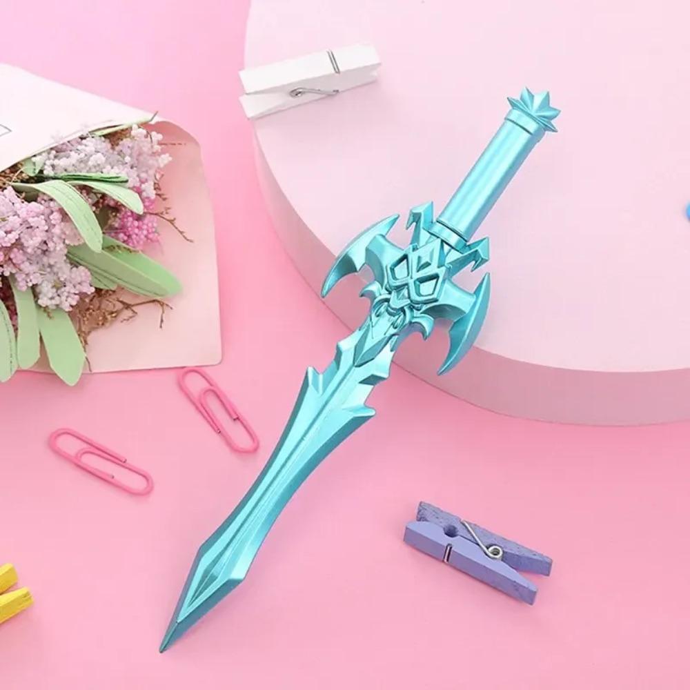 Нетоксичная канцелярская гелевая ручка в форме меча, износостойкая, симпатичная ручка для подписи, студент