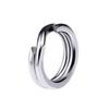 Flat Stainless Steel Lure Three Hook Connector Improved Strength Steel Ring for Multiple Fishing Applications