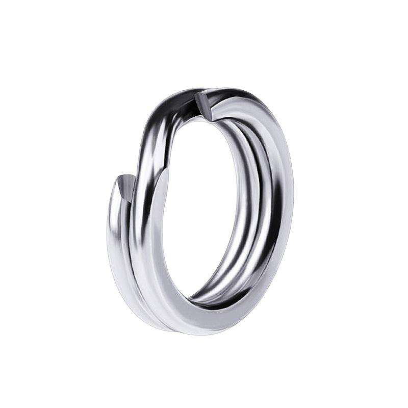 Flat Stainless Steel Lure Three Hook Connector Improved Strength Steel Ring for Multiple Fishing Applications
