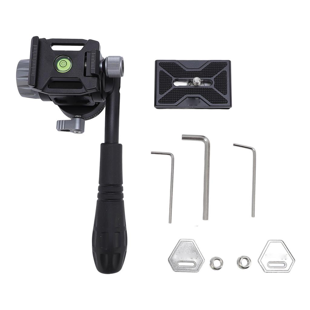 Штатив с гидравлическим демпфированием, панорамной головкой, из алюминиевого сплава, грузоподъемностью 3 кг, для панорамной съемки на 360 градусов, 38 дюймов, 14 дюймов