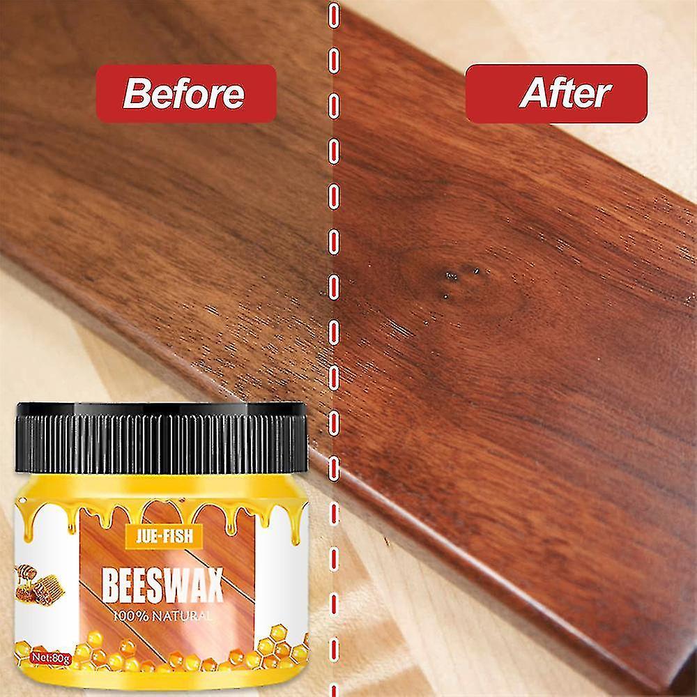 2pcs Furniture Care Polishing Beeswax Waterproof Brightening Wear-resistant Wood Floor Maintenance Beeswax - J