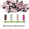 NEW 50 Pcs 3.1MM Mini Nail Sanding Bands UV Gel Acrylic Polish Remover Nail Tool Set 120/150/180/240 Grit